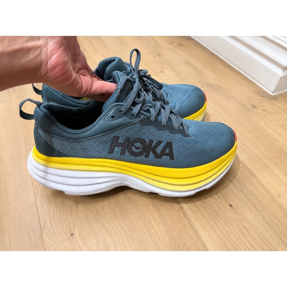 Hoka One Bondi 8 Goblin Blue Mountain Spring Running Shoes Men's Size 9D